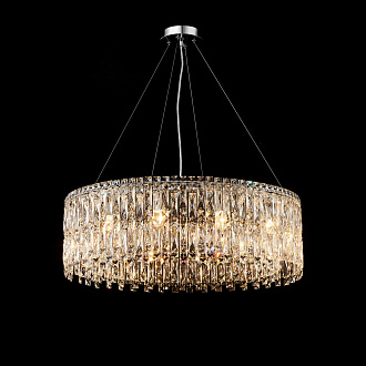 Люстра 800*250, 12*E14, 40W NewRgy Cristallo F53-ф800*H250 CHROME, Хром