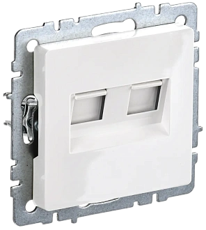 BRITE Розетка двойная RJ11+RJ45 кат.5E РК/Т12-БрБ белый