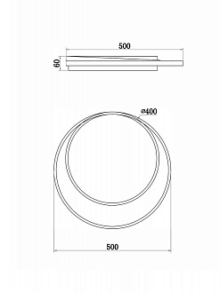 Светильник 50 см, 98W, 3000-6000K Freya Lisoa FR10032CL-L98B, черный