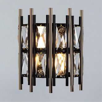 Светильник 24 см, Arte Lamp Alruba A1043AP-2BK, черный-золото