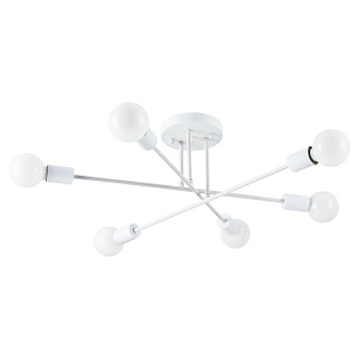 Потолочная люстра Arte Lamp Alastor A5435PL-6WH, диаметр 65 см, белый