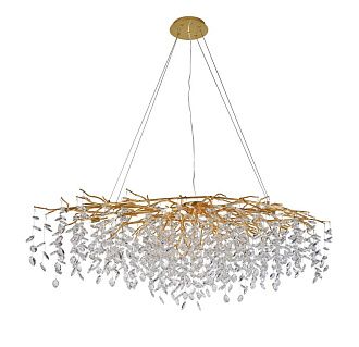 Люстра L1600 x W500 x H550(1200), мм, 17*40W (680W), FGD (ЗОЛОТО) Rilon P6039/L1600/17 FGD