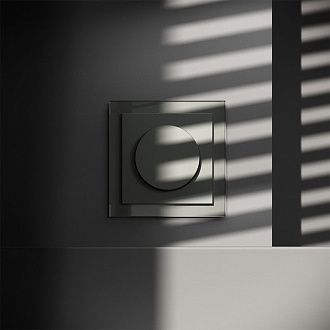 Светорегулятор встраиваемый Voltum S70 поворотно-нажимной 600 Вт, титан пластик Soft touch VLS070306