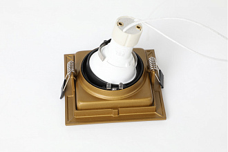 Врезной светильник Favourite Retro 2791-1C, L100*W100*H90, врезной светильник, латунь в сочетании с черным, поворотный спот