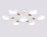 Люстра светодиодная на штанге **19- см, **W, 3000-6000K, Ambrella Light Comfort FL4864, белый, дерево