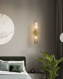Бра Imperium Collection Claridges 123210-01 Brass 12*12*46,5 см, 2*E14*40W, ImperiumLoft 123210-01, Золотистый