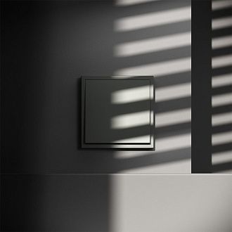 Выключатель с самовозвратом встраиваемый Voltum S70 одноклавишный 10А, титан пластик Soft touch VLS010606