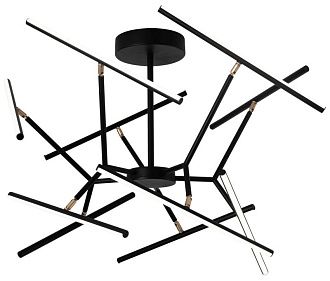 Люстра на штанге светодиодная Stilfort 4001/02/10P, 80W LED, 2800-6500K, черный