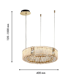Светильник 40 см, 40W, 3000K, Favourite Templum 4204-4P, золото