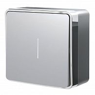 W5010106 Выключатель одноклавишный с подсветкой Gallant, серебряный Werkel, 4690389167072