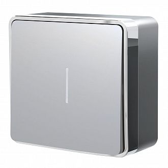 W5010106 Выключатель одноклавишный с подсветкой Gallant, серебряный Werkel, 4690389167072