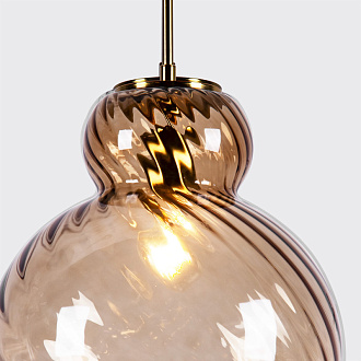 Подвесной светильник 30*205,5 см, 40W, Favourite Ortus 4268-2P стекло янтарного цвета