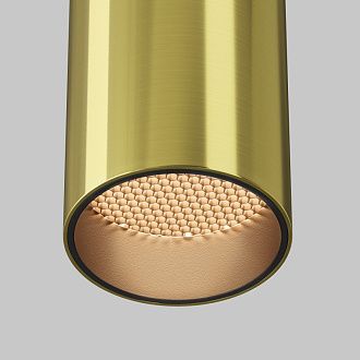 Накладной светильник 5,2*5,2*12,5 см,  LED, 12W, 3000К, Maytoni Technical FOCUS LED C056CL-L12W2.7K-W-BS латунный