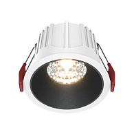 Светильник 9 см, 15W, 3000K, Maytoni Downlight Alfa LED DL043-01-15W3K-RD-WB, белый-черный