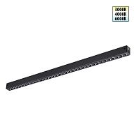Cветильник  65,2*2,5*3 см, 1*LED*30W, 3000/4000/6000K, Novotech VECTOR PORT 359934, черный,