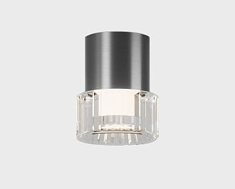 Накладной светильник 8 см, 5W, 3000K, Italline IT014-0202 dark silver, темно-сереброистый