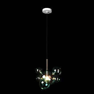 Подвесной светильник 41*31 см, 1*E14*40W LOFT IT Bolle 2027-P6 Blue mini золото