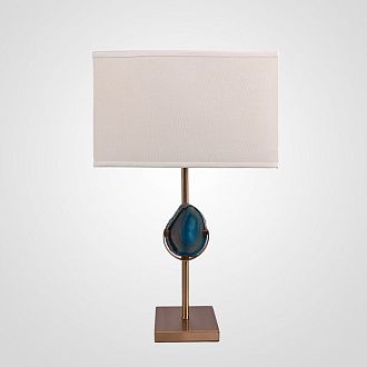 Настольная лампа Blue Agate Table Lamp 41*21*65 см, 1*E27*60W, ImperiumLoft 43.324, Латунь, Синий
