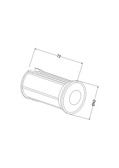 Встраиваемый светильник 4,2*7,2 см, LED*1W, 3000 К, Flash O044DL-L1S3K2 Maytoni Outdoor, Серебро
