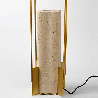 Торшер 105 см, 8W, 3000K, Lussole Major LSP-4007M, бежевый-камень