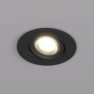Светильник встраиваемый 9*9*2,5 см, вр 7,5 см, 1*GU5.3*10W, Denkirs Billum DK3020-BK, черный