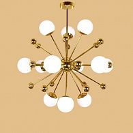 Подвесной светильник Loft House P-236, диаметр 60 см, золото/белый