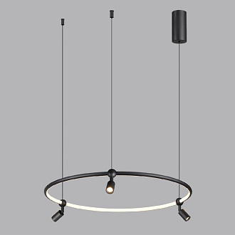 Подвесной светильник 62 см, 52W, 3000K, Odeon Light Keanu 7026/52L, черный