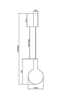 Светильник 20 см, 4W, 3000K, Maytoni MOD182PL-L4B3K, черный