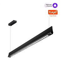 Светильник подвесной диммир. со сменой цв. температуры (управл. - пульт ДУ или прилож. Smart Life) 119*3,1*208,3- см, 1*LED*36WW, 3000-5700K, Novotech Iter NOV359550, черный