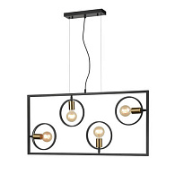 Подвесной светильник 6*95*100 см, 4*E27 черный, золото Vele Luce Speed VL6292P04