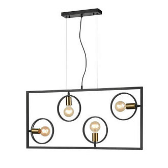 Подвесной светильник 6*95*100 см, 4*E27 черный, золото Vele Luce Speed VL6292P04