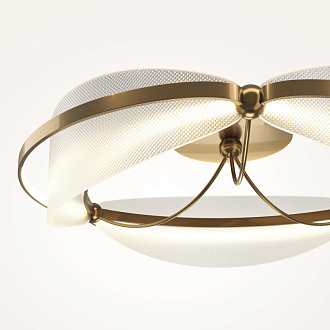 Накладная люстра 60*60*19 см, LED, 45W, 3000К, Maytoni Breeze MOD281CL-L45BS3K латунный