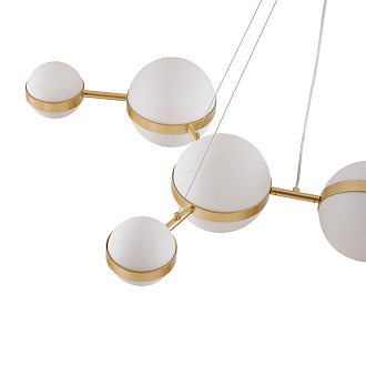 Подвесная люстра 127,5*40*135 см, 8*LED, 60W, 4000К, Favourite Asterismo 4448-8P золотой