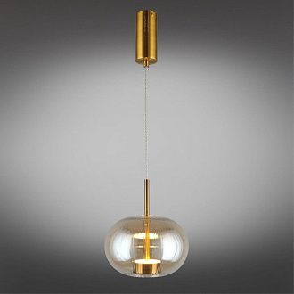 Подвесной светильник 22*50-145 см, 1*LED, 12W, 3000K, Aployt Ambr APL.057.06.12, латунный