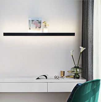 Светильник - декоративная полочка DZN-72318 ЧЕРНЫЙ  L1200/H45*90/1/LED/20W/4000K с выключателем 25-07
