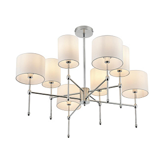 Люстра потолочная 84*64 см, 8*E14 Lumion LATTI 6589/8C хром, белый