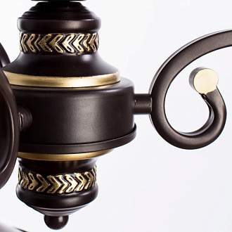 Люстра Arte Lamp A4577PL-3CK, диаметр 61 см, коричневый/золото