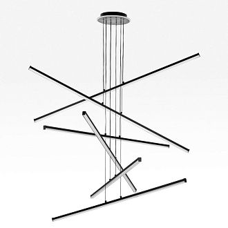 Люстра подвесная 120*21-130 см, LED 200W, 3000-5500K, 18000Lm, 27 м2 Citilux Trent CL203761  с пультом черный матовый