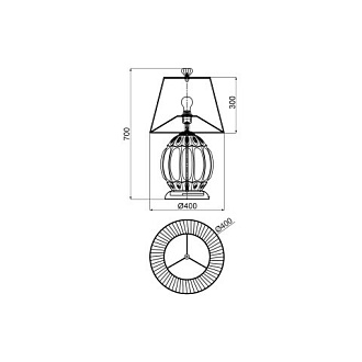 Настольная лампа  40*70 см, 1*E27 хром Vele Luce Helen VL4263N11