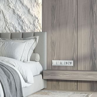 W0053101 Рамка на 5 постов Senso, белый, стекло soft-touch Werkel, 4690389214271