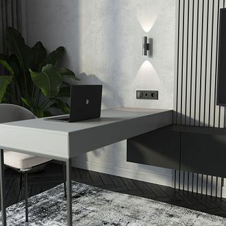 W1220008 Выключатель двухклавишный, hammer черный Werkel, 4690389162329