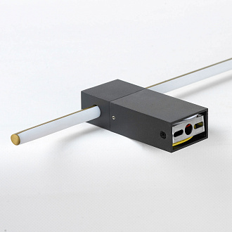 Бра настенное 3*60-60 см, 1*LED, 9W, 3000K, Lussole Bridgeport LSP-7353, матовое золото