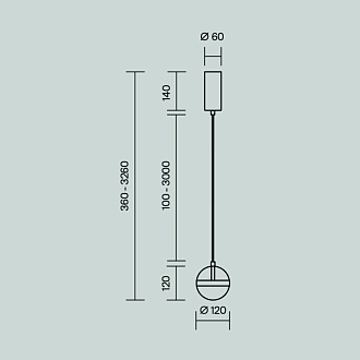 Светильник 12 см, 12W, 3000K, Maytoni Area MOD295PL-L20BS3K, латунь