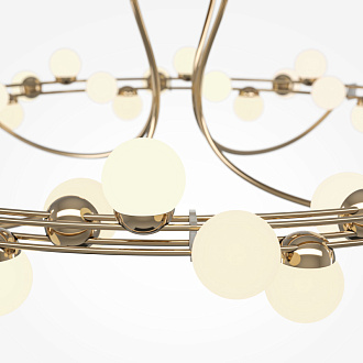 Накладная люстра 80*80*25 см, LED, 72W, 3000К, Maytoni Tessara MOD081CL-L48G3K золотой