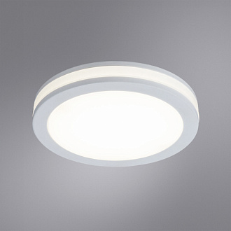 Встраиваемый светильник 9,5 см, 12W, 4000K Arte Lamp TABIT A8431PL-1WH белый, вр 7,8 см