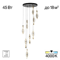 Светильник 50 см, 45W, 4000K, Citilux VIND CL214091, черный-бронза