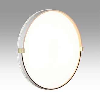 Cветильник 39*8,4 см, LED 48W, 4000 К, IP43, белый/золотой, пластик Sonex Olidi White, 7646/DL