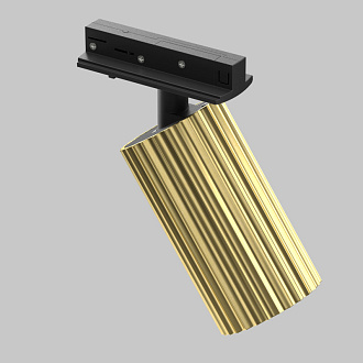 Трековый светильник 8,2*10*13,2 см, GU10 10W Maytoni Technical Calipso UNITY TR218-1-GU10-BS латунь