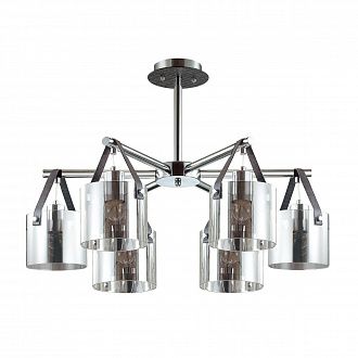 Потолочная люстра Lumion Valarie 3716/6C Хром/дымчатый, диаметр 68 см
