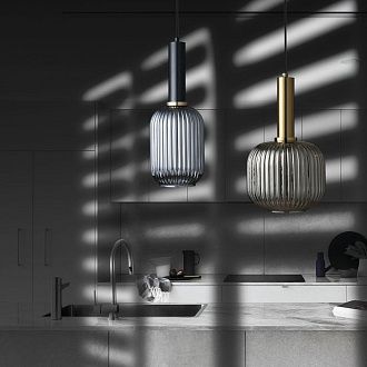Подвесной светильник Loft IT 2070-B+BR, диаметр 20 см, медь